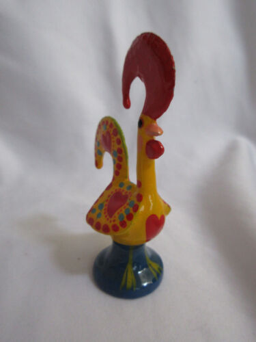 Gallo portoghese della fortuna dipinto a mano 3" souvenir usato in ottime condizioni - Foto 2 di 9