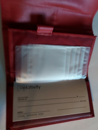 Damen Relativity Leder Scheckbuch Geldbörse, rot - Bild 4 von 8