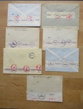 6 alte Briefe / Ge&ouml;ffnet / Zensur - Streifen Oberkommando der Wehrmacht 2. WK