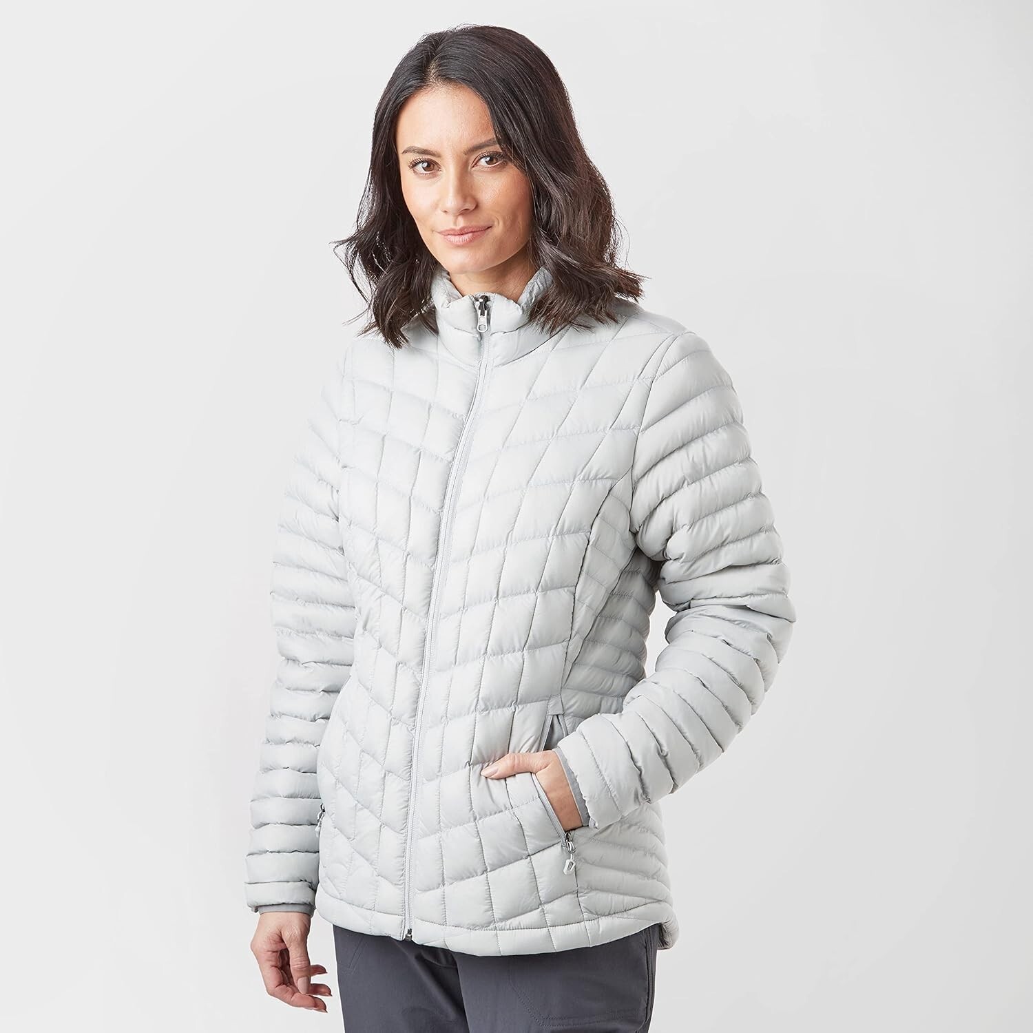 Chaqueta con cremallera completa color acero brillante sin plumas Marmot para...