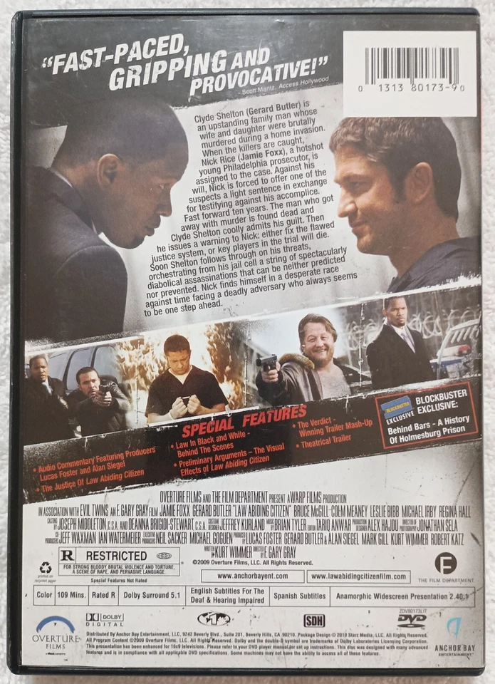 Law Abiding Citizen "DVD, 2009" - Image 2 of 3