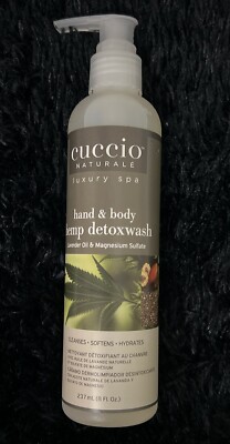 CUCCIO ~ HAND & BODY ~ HEMP DETOXWASH ~ LAVENDER OIL & MAGNESIUM SULFATE ~ 8 Oz
