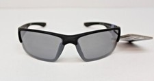 Angler Eyes POLARIZED Black Half Rim Wrap Mens Sunglasses 100 UVA-UVB AE 22 BLK