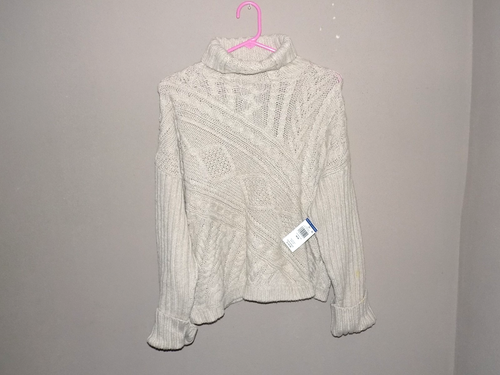 Neu mit Etikett Polo Ralph Lauren HERREN Rollkragenpullover Zopfmuster HANDSTRICK HAFERFLOCKEN GRÖSSE M