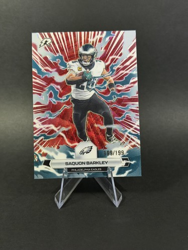2025 Topps Resurgence Saquon Barkley Crimson Surge 199/199 Bookend EAGLES
