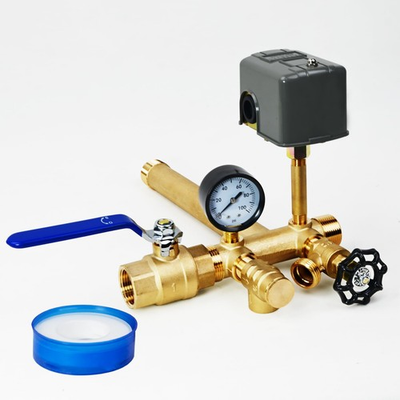 #ad Brass Water Well Pressure Tank Tee Kit with 40 60psi Pressure Switch Fitting... $61.47