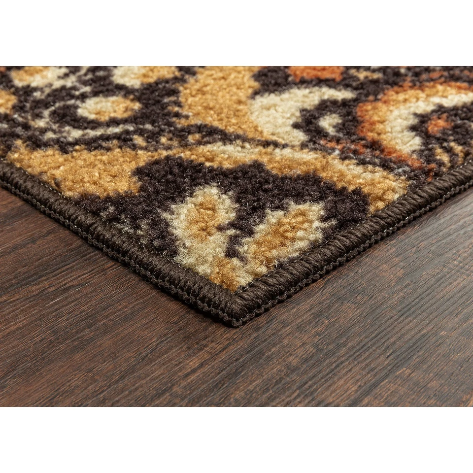 Vivian Medallion Area Rug – Made in USA – Washable, Non-Slip Indoor Carpet fo... - Image 3 of 4
