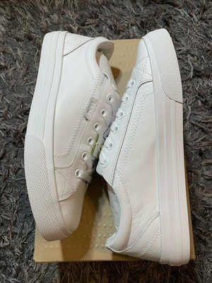Taos Plim Soul Lux Shoes Womens Size 8.5 White Leather Lace Up Sneakers New