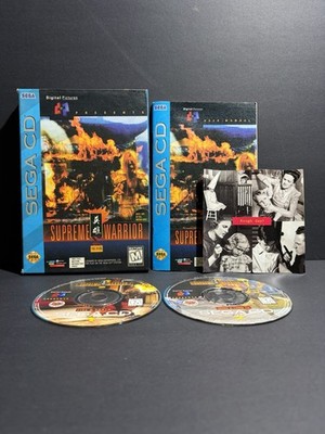 Sega CD Game Supreme Warrior CIB Complete In Box  - Tested & Working