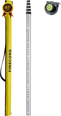 16-Foot Aluminum Grade Rod 5 Sections Telescopic Bubble Level 10thsKit