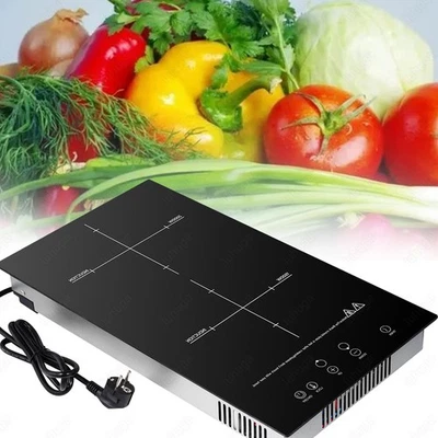 DEPMOG Glaskeramik Kochfeld 2 Zonen Platten Kochplatte 52 cm kochfeld Autark Kochplatte