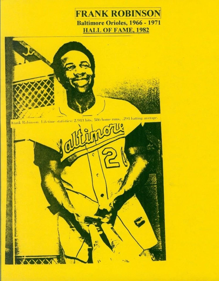 793, Frank Robinson HOF, Original Signed/Autograph, Postcard, Orioles, "1966-71" - Image 3 of 4