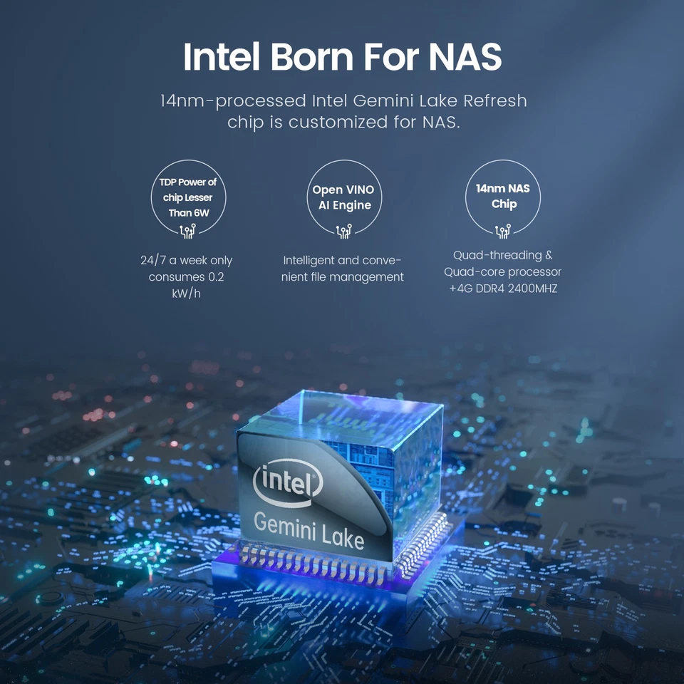 Servidor NAS ORICO 5 bahías MetaBox cuatro núcleos nube privada personal sin disco 136 TB Foto 4 de 4