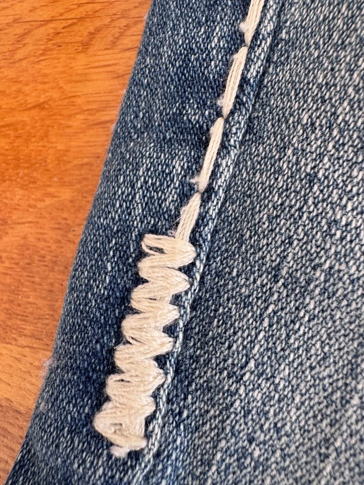 TRUE RELIGION Lily Super T Womens 3/4 Jeans Blue Slim Tapered Stone Wash  W27 - Image 2 of 4