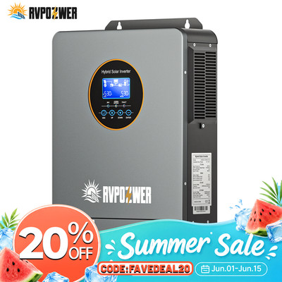 5500W Solar Hybrid Inverter48V AC120/240V MPPT Controller Charger Pure Sine