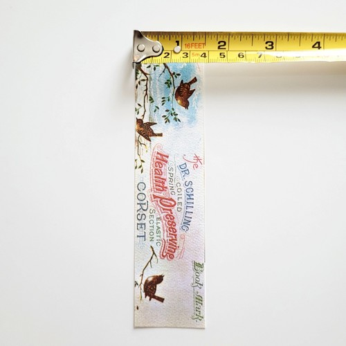 Vintage 70s Dr. Schilling Corset Bookmark- Evergreen Press - 1800s Advertisement - 第 3/12 張圖片