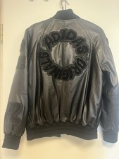 Adidas Leder Jacke Gr. M Schwarz Echt Leder T...