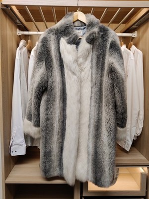 ROMAN ORIGINALS MANTEL MEDIUM LARGE GRAU FUCHS KUNSTFELL DAMEN OVERCOAT WINTER