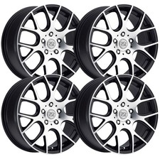 Set-4 Drag Dc15 17x7.5 5x100 Black Machine 40mm Wheels Rims 17 Inch