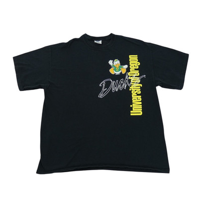 Vtg TLC Sportswear T Shirt Mens XL Black Oregon University Donald Duck Disney 