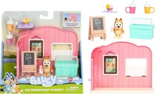 Bluey Mini Playset Ice Cream Shop Playset Articulated Bingo Figure Accessories