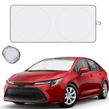 Car Sunshade for Windshield 1 Piece Foldable with Storage Pouch, Universal Fi...