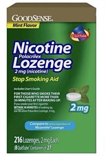 GoodSense Nicotine Polacrilex 2 Mg Lozenges Stop Smoking Mint 216 Ct