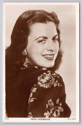 Faith Domergue RPPC Postkarte Picturegoer No. D 197 Vintage 50er Jahre RKO Film