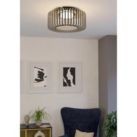 Eglo LED Smart Deckenleuchte Schwarz Ø45Cm 22W Rgbtw 2700K-6500K Dimmbar Zigbee