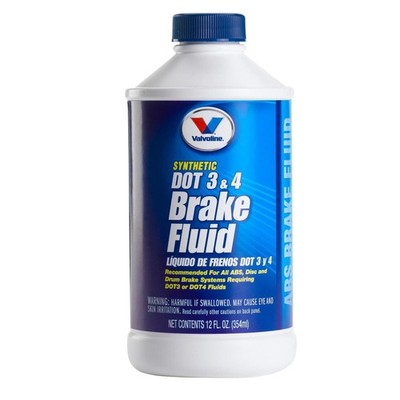 Valvoline DOT 3 and 4 Brake Fluid Case of 12 High Performance 12 Ounce Bottles
