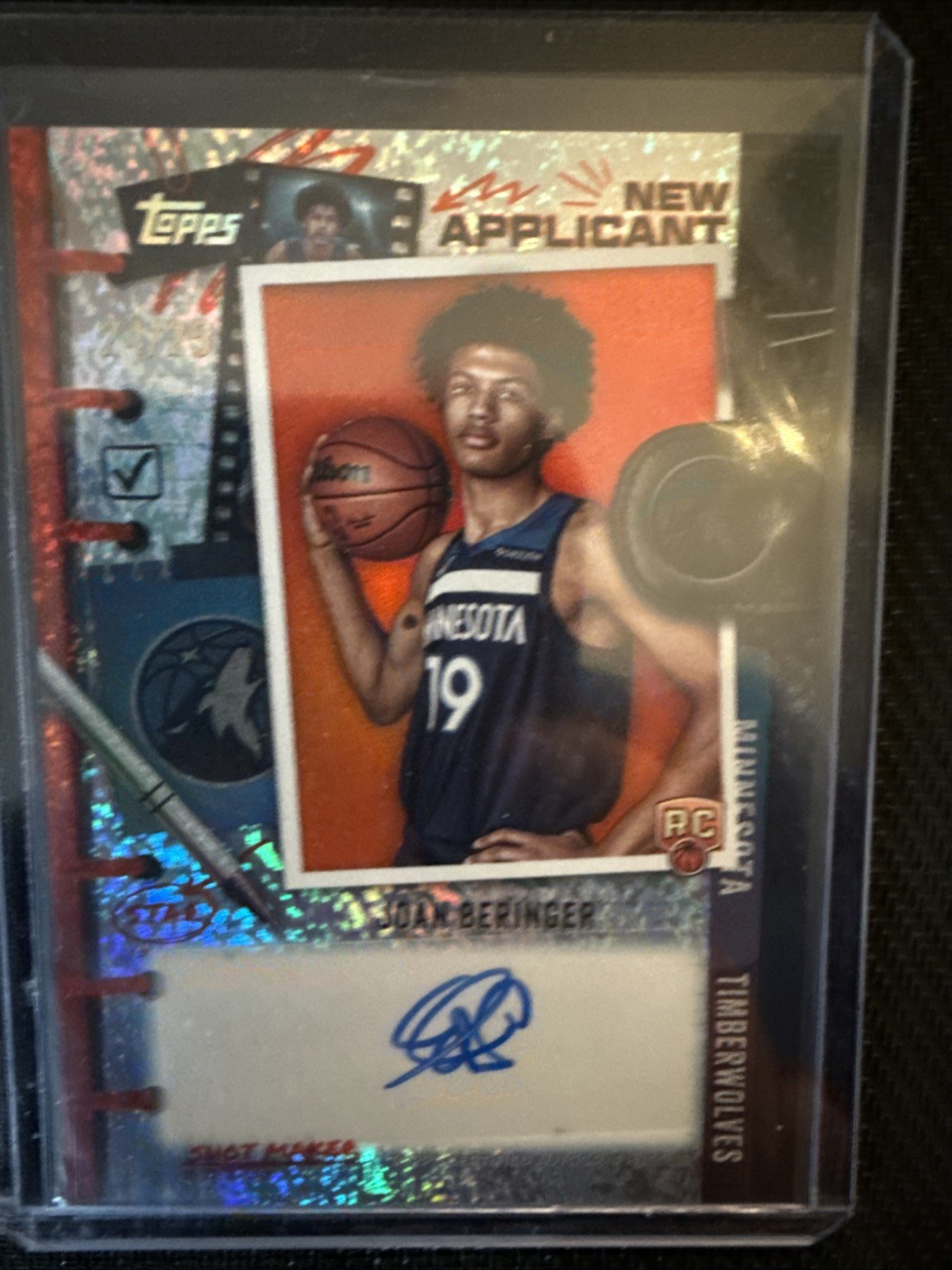 2025 Topps Basketball Joan Beringer New Applicant AUTO (RC) Orange /25 🔥🔥