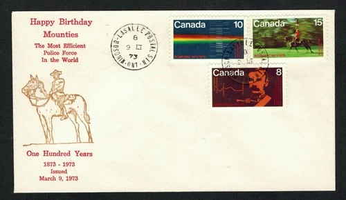 Canada #612-614, 1974 RCMP set on Grover thermal  FDC VF