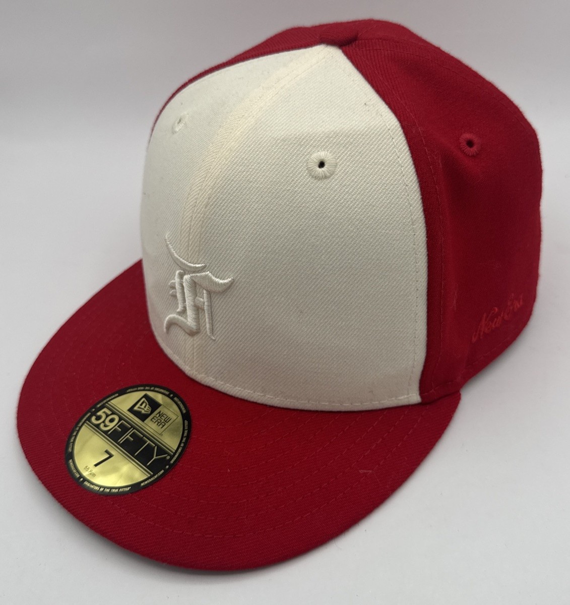 Fear of God Essentials New Era 59FIFTY Fitted Hat Cap Red Size 7