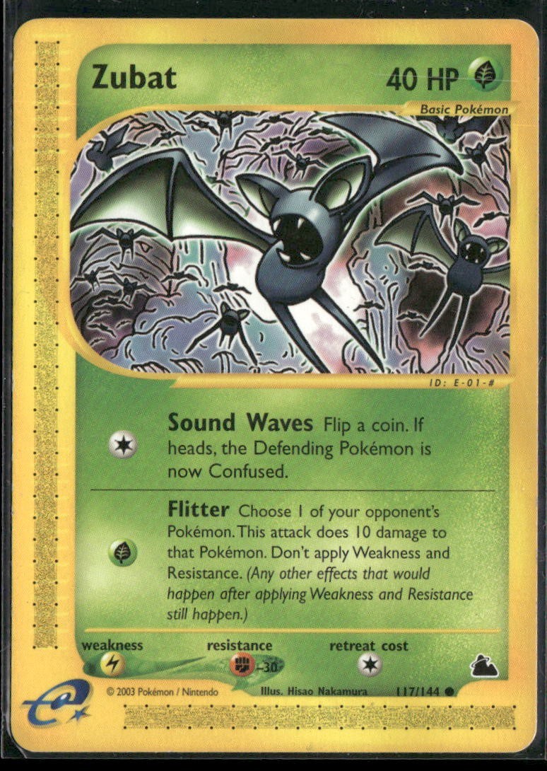 Zubat 117/144 Skyridge Pokemon Englsih Card (MP)