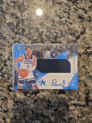 2020-2021 Panini Origins Anthony Edwards Rookie Auto Patch #/49