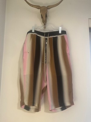 Rick Owens mens phlegathon striped shorts