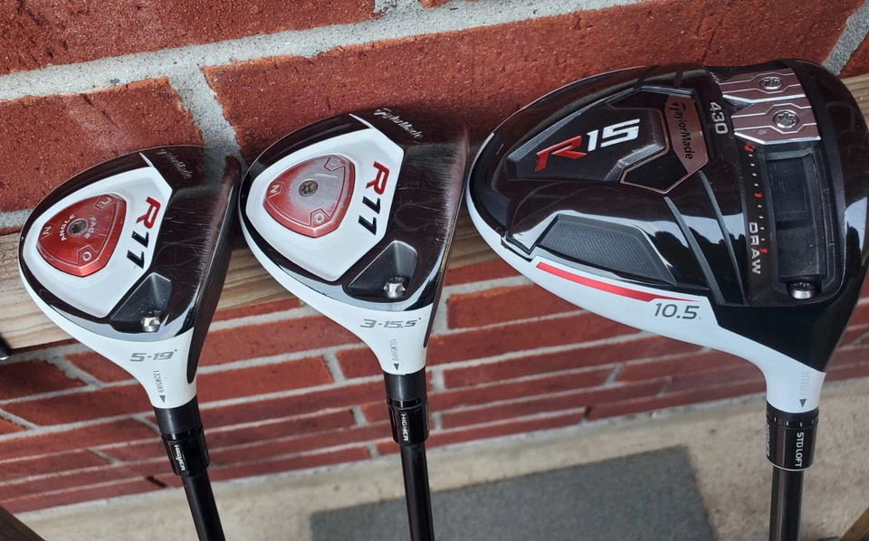 TaylorMade R15 10.5⁰ Driver, R11 3 Fwy 15.5°  & 5 Fwy 19⁰ Woods Reg / M-Flex  RH - Image 2 of 4