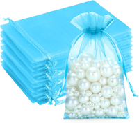 Hellblau OrganzasäCkchen 13X18Cm: Groß Geschenk Organzabeutel, Organza SäCkchen,