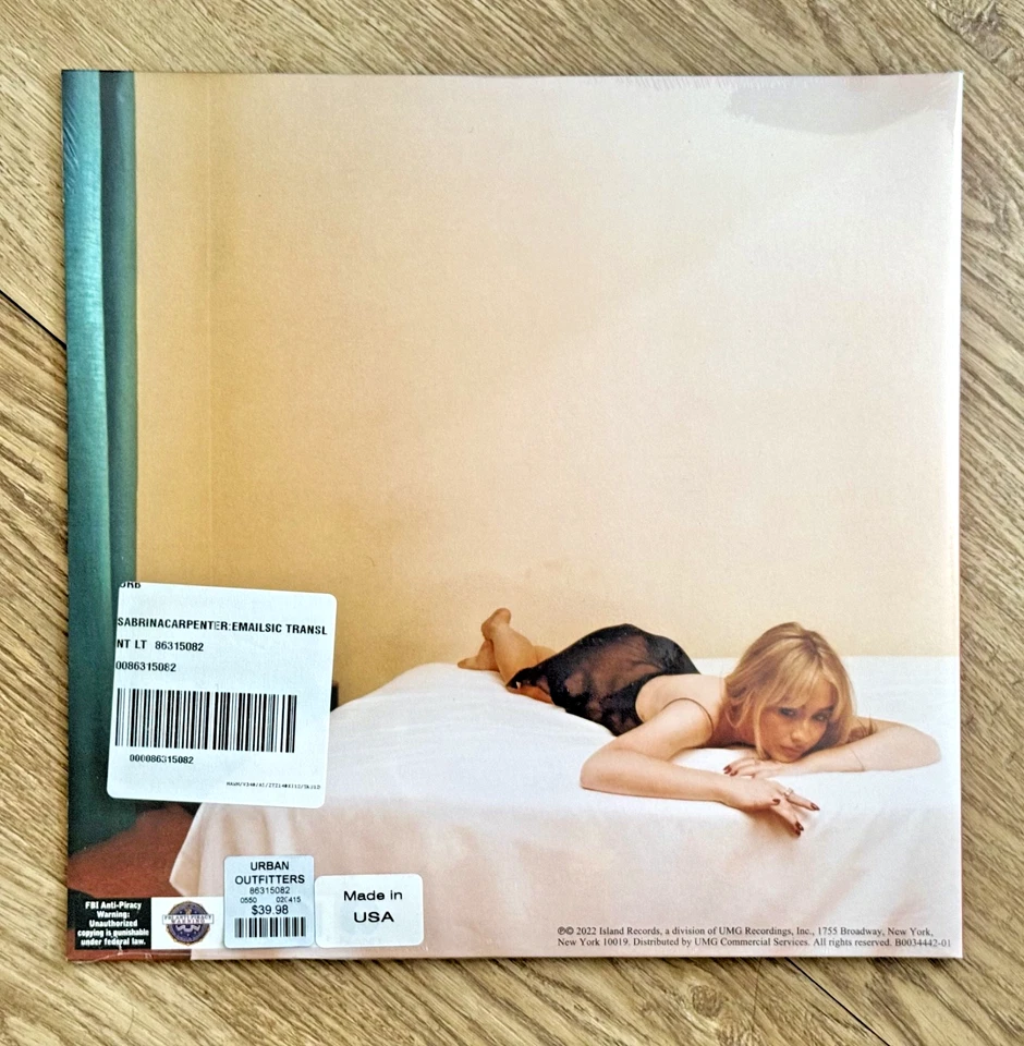 NEW RARE SEALED Sabrina Carpenter EMAILS I CAN'T SEND Urban Outfitters EXCLUSIVE - Image 2 of 4