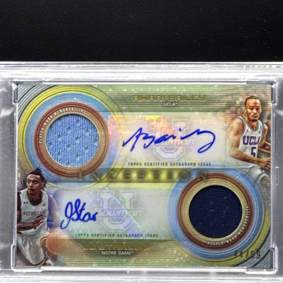2022-23 Bowman U Inception Amari Bailey/JJ Starling Dual Patch-Auto 44/99 PSA 10 - Image 4 of 4