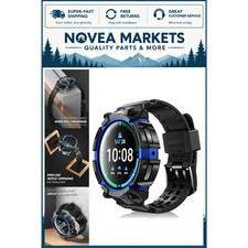 Galaxy Watch 5 Pro 45mm Band with Protective Case - Dark Blue, Durable Stylish