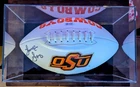 Thurman Thomas Signed OS Cowboys Football HOF Bills White Encased