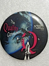 NASA ~VINTAGE PIN BUTTON  2''