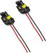 2 PCS 9005 HB3 9006 HB4 9012 Headlight Bulb Socket and Female Connector Adapter,