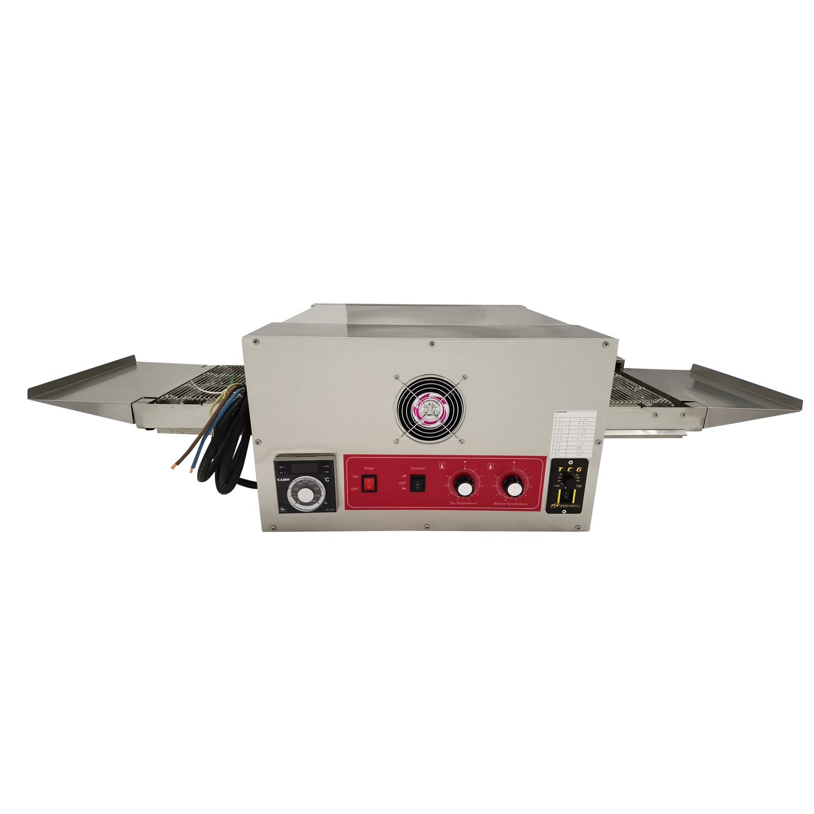 220V Electric Straight Tube Conveyor Pizza Oven Commercial Baking Oven 12"