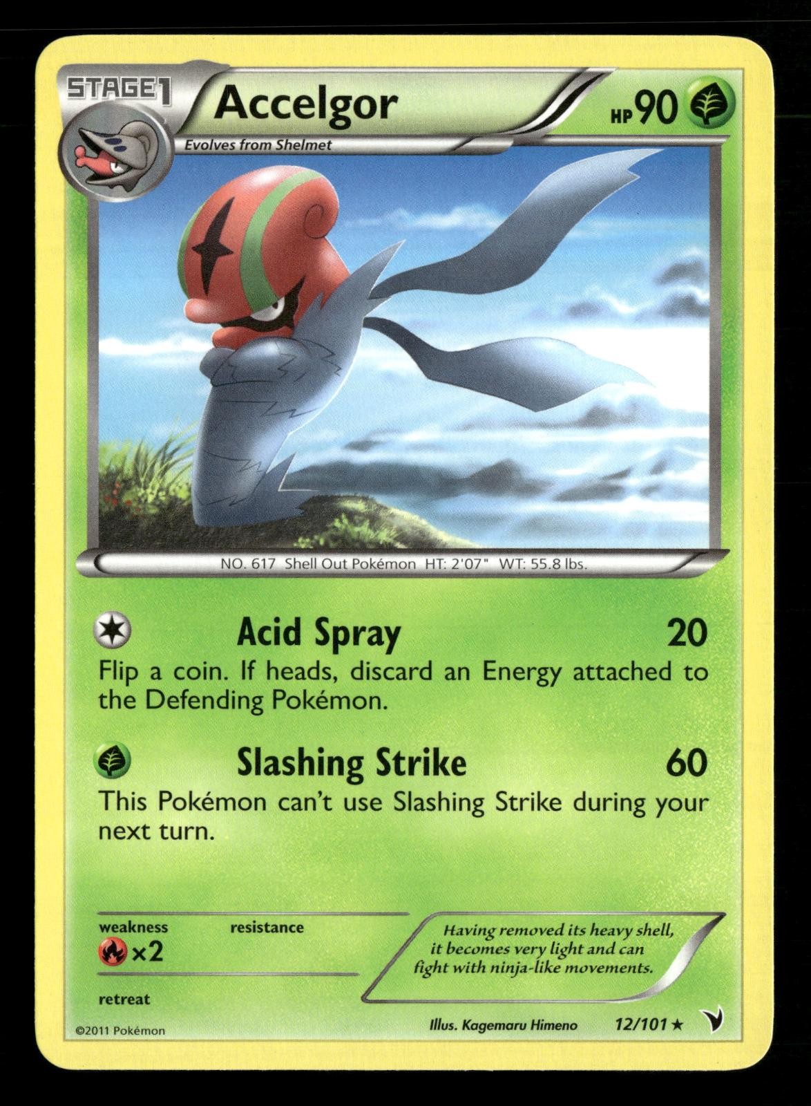 Accelgor 12/101 Rare Noble Victories Pokemon Lightly Played