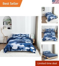 All-Season Navy Camouflage 5 PCS Comforter and Sheet Set - Perfect Gift Idea
