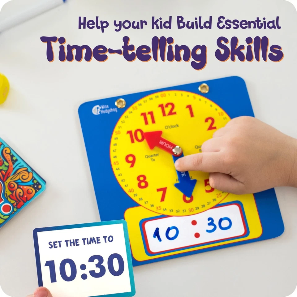 Kids Learning Time Activity Game Set, 53 Piece Set, Interactive Play, 4 Fun T... - Image 2 of 4