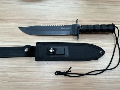 BOKER Magnum Survivalist Fixed Blade Knife 7.87'' 440A SS Blade Aluminum Handle 