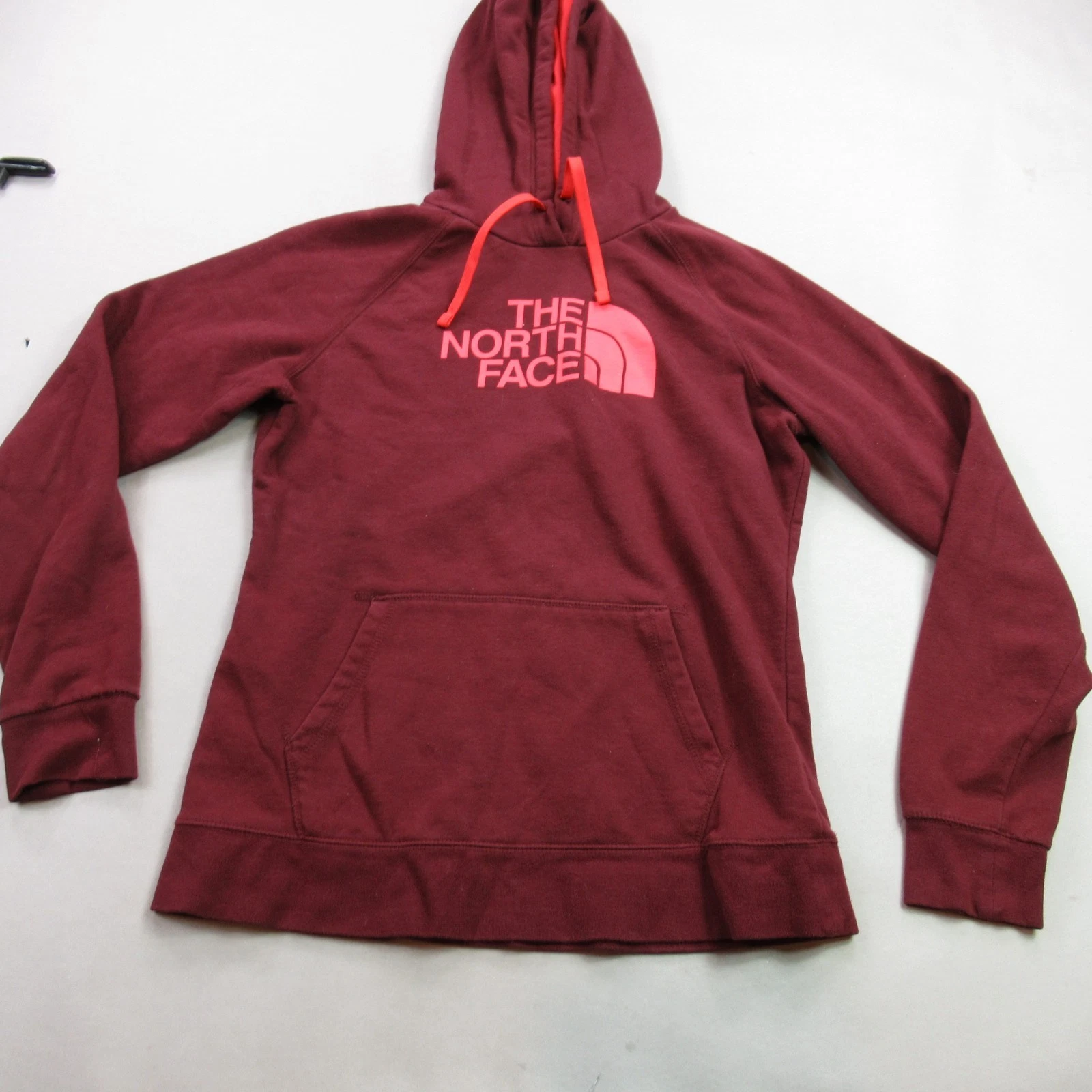 North Face Hoodie Womens Large Long Sleeve Activewear Hooded Red Pockets